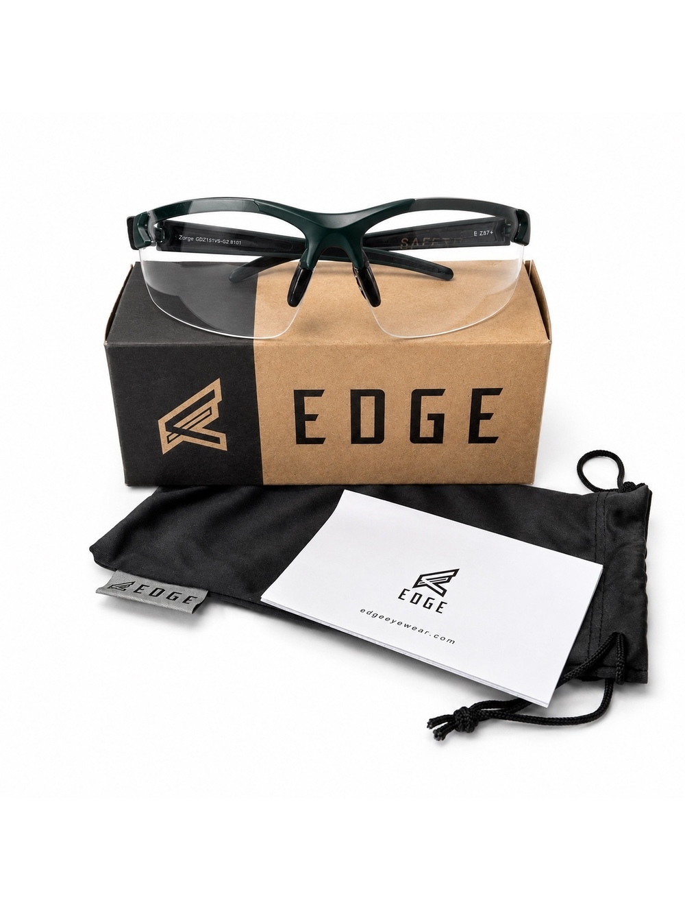 NEW EDGE Zorge G2 Alpine Safety Glasses Clear Vapor Shield Z87+ ANSI
